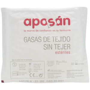 Aposán Gasas De Tejido Sin Tejer Estériles Alta Absorción 50Uds