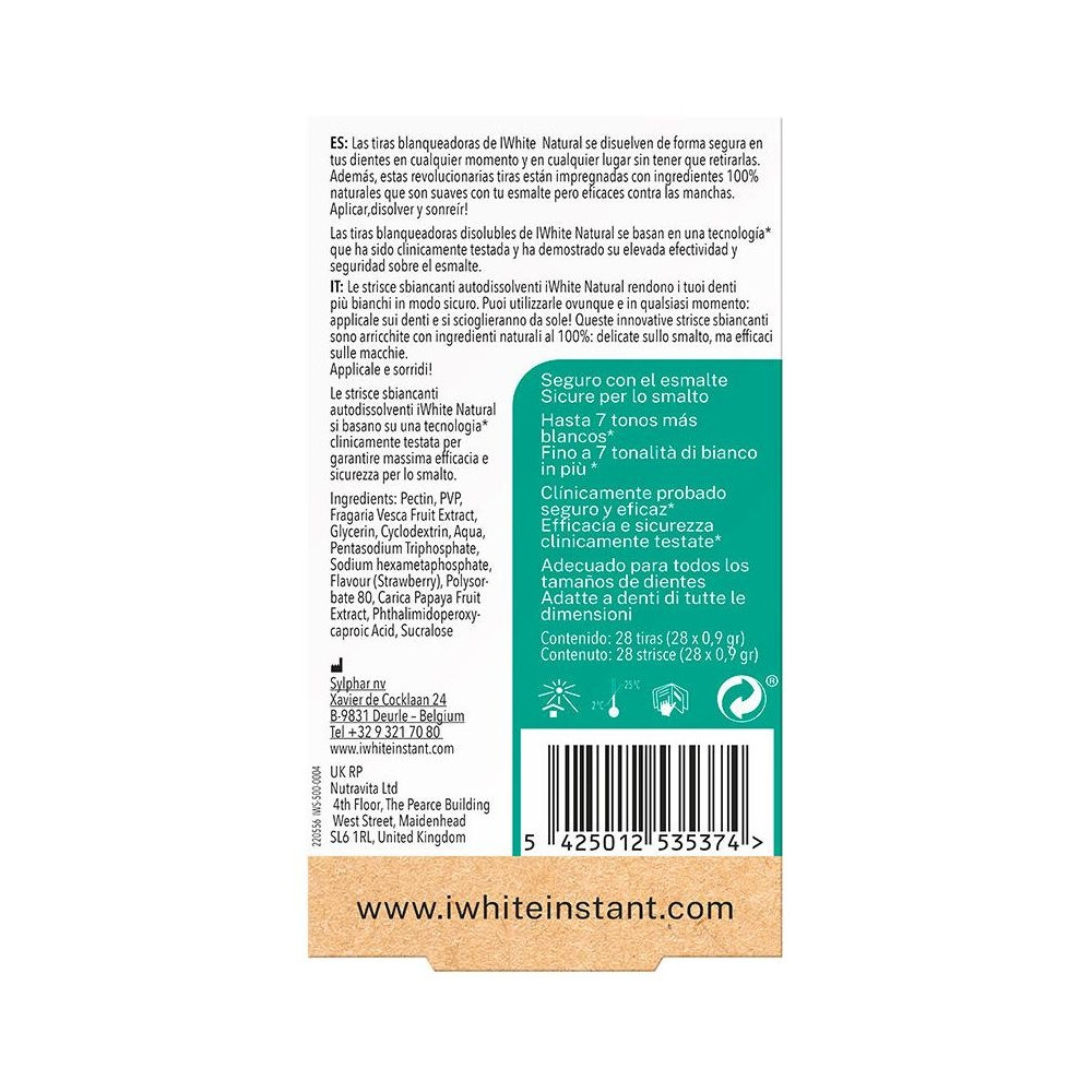 Iwhite Tiras Blanqueadoras Disolubles 28Uds