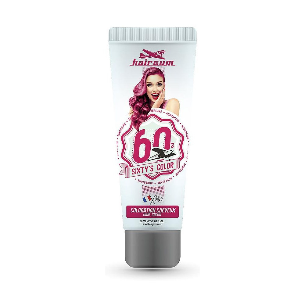 Hairgum Sixty'S Color Hair Color Aubergine 60Ml