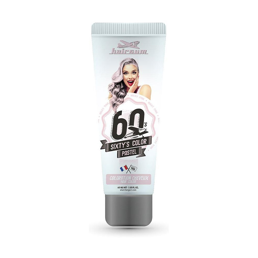Hairgum Sixty'S Color Hair Color Milky Pink 60Ml