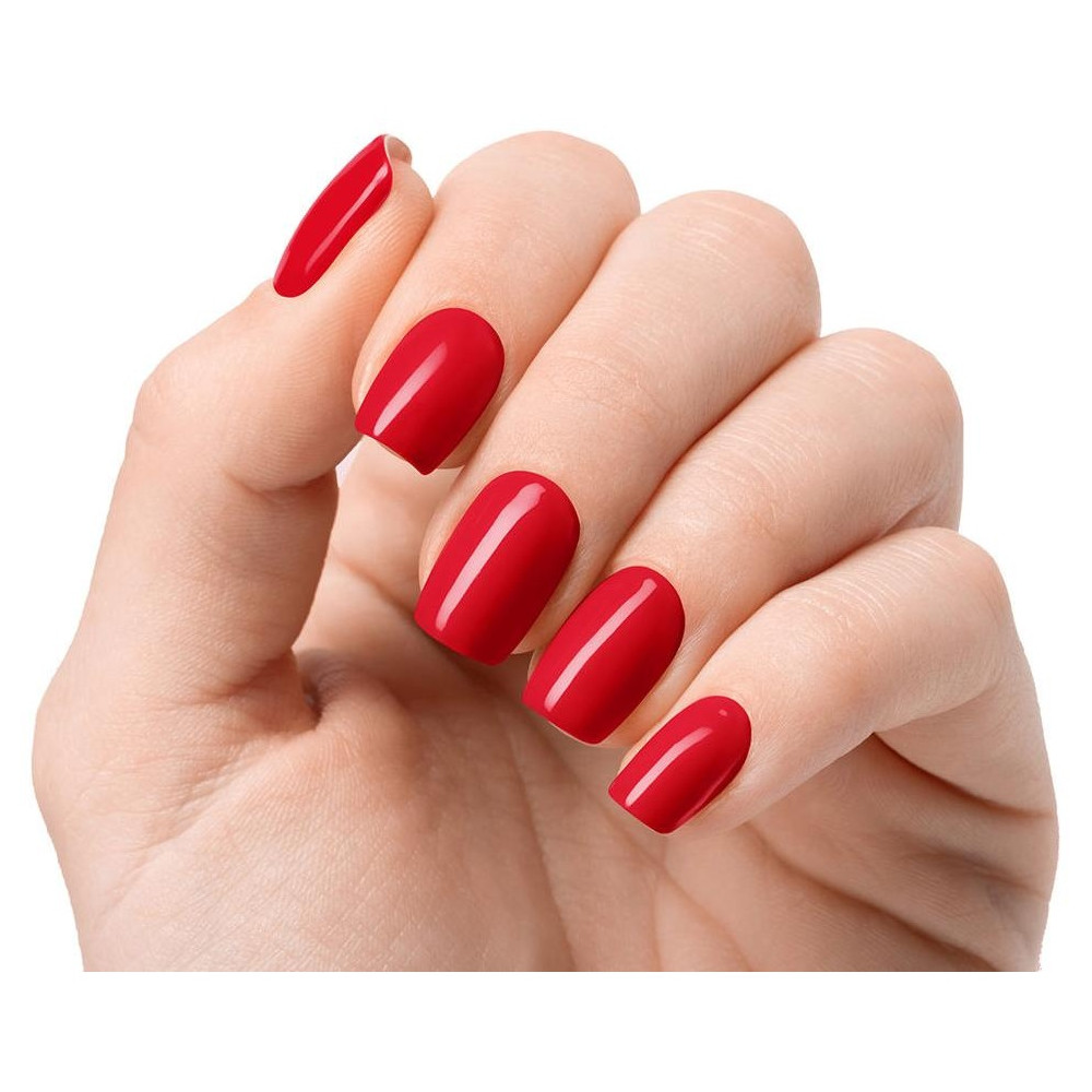 Láminas De Uñas De Gel Crimson Red Premium Luxe Solid Rojo 20 U