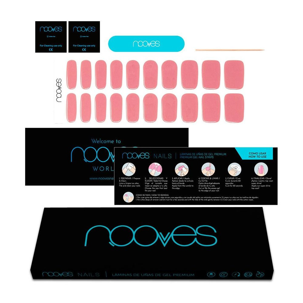 Láminas De Uñas De Gel Dusty Rose Premium Glam Cat Eye 20 U