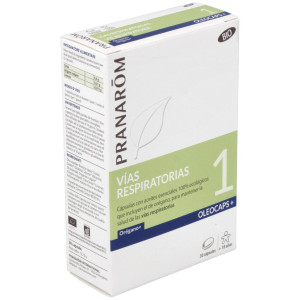 Pranarom Oleocaps+ 1 Vías Respiratorias Bio, 30 Cápsulas