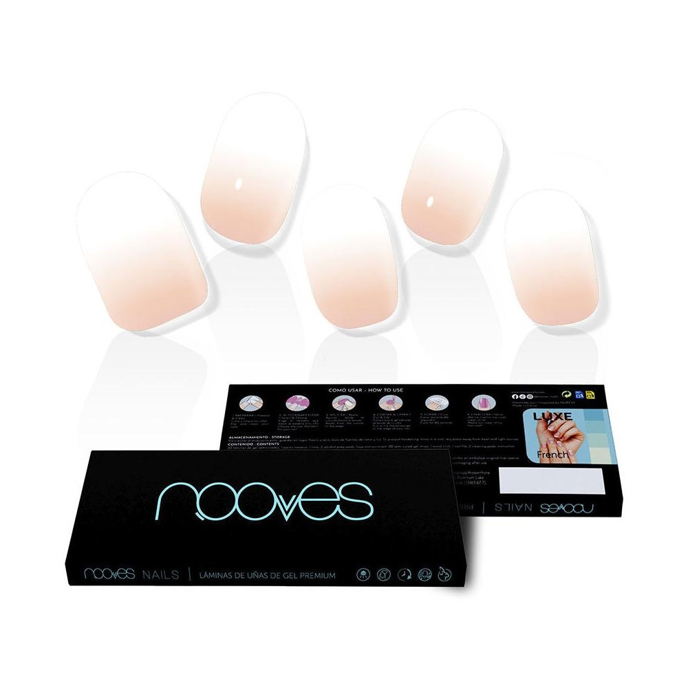 Láminas De Uñas De Gel Nude Baby Boomer Premium Luxe Gradient 20 U