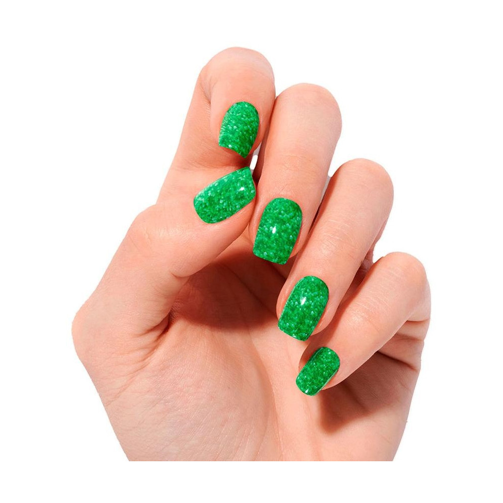 Láminas De Uñas De Gel Jade Glitter Glam Glitter Verde 20 U