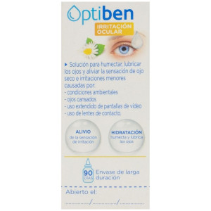 Optiben Ojos Irritados Estéril Sequedad Ocular Frasco 15Ml