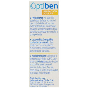 Optiben Ojos Irritados Estéril Sequedad Ocular Frasco 15Ml