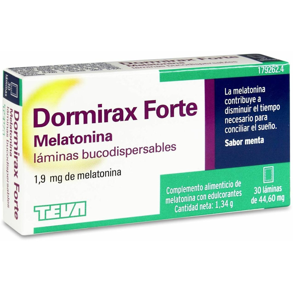 Dormirax Melatonina Forte 30 Láminas Bucodispersables