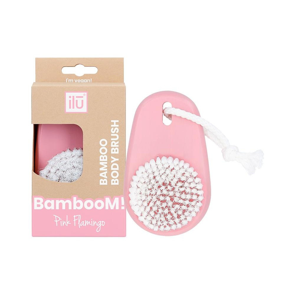 Ilū Bamboom Brocha Limpieza Corporal Pink Flamingo 1Ud