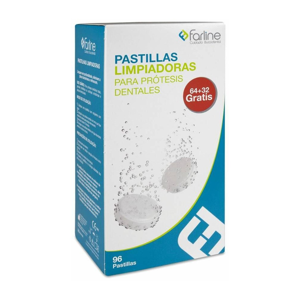 Promoción Farline Pastillas Limpiadoras, 64 + 32 Pastillas