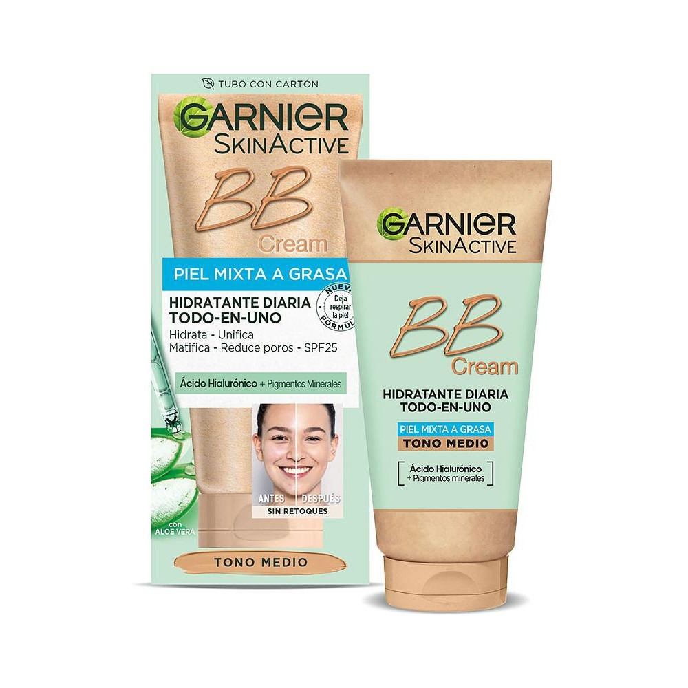 Garnier Skinactive Bb Cream Piel Mixta Grasa Spf25 Medium 50Ml
