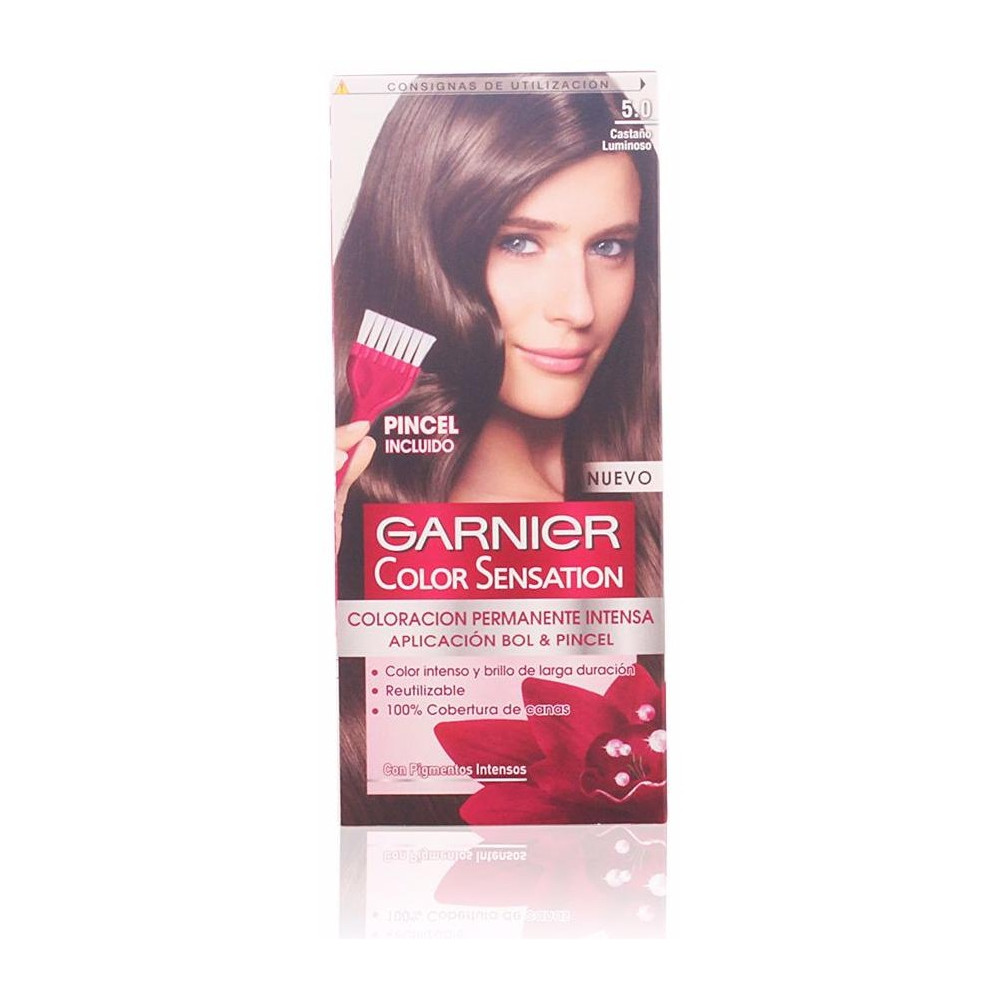 Garnier Color Sensation N°5.0 Castaño Luminoso 4Uds