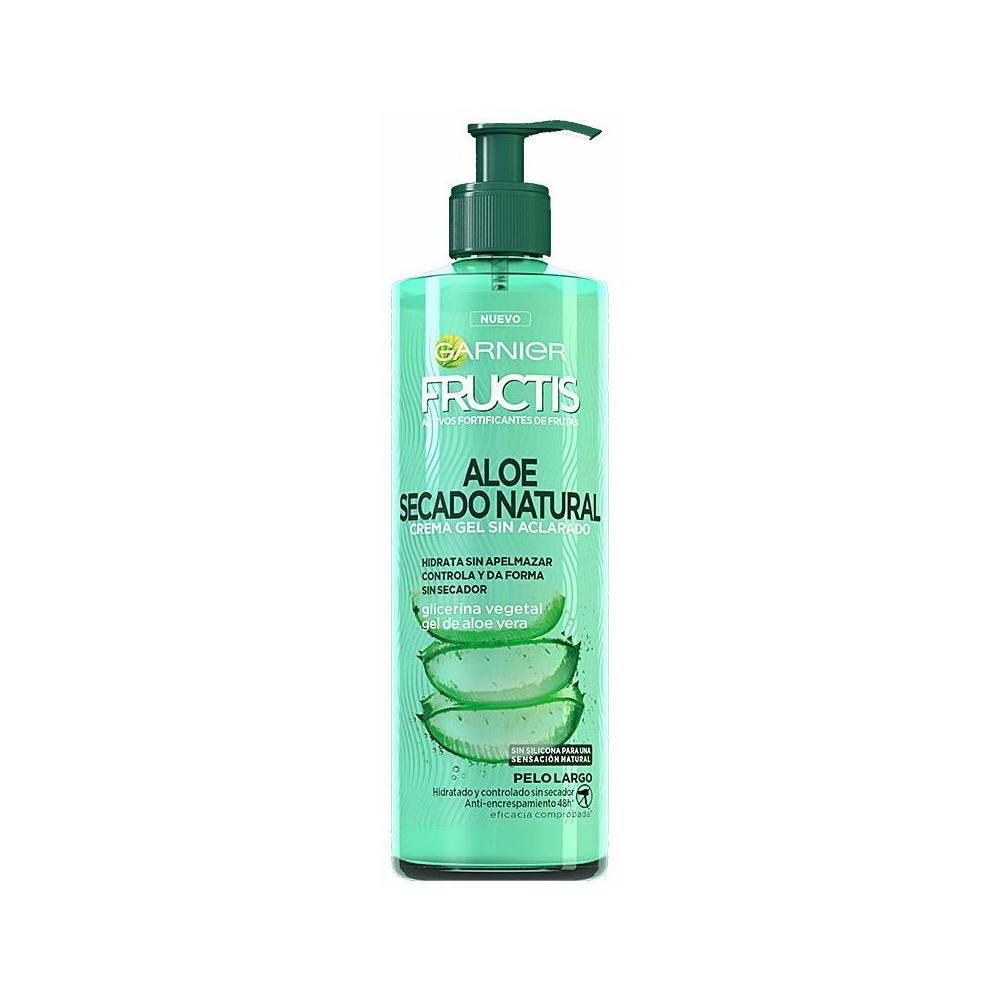 Fructis Aloe Secado Natural Crema Gel Sin Aclarado 400 Ml