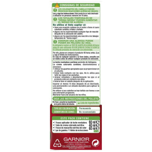 Garnier Color Sensation N°6.60 Rojo Intenso 4Uds