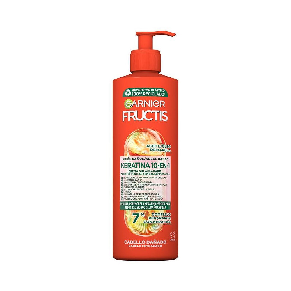 Garnier Fructis Keratina 10 En 1 Crema Sin Aclarado 400Ml