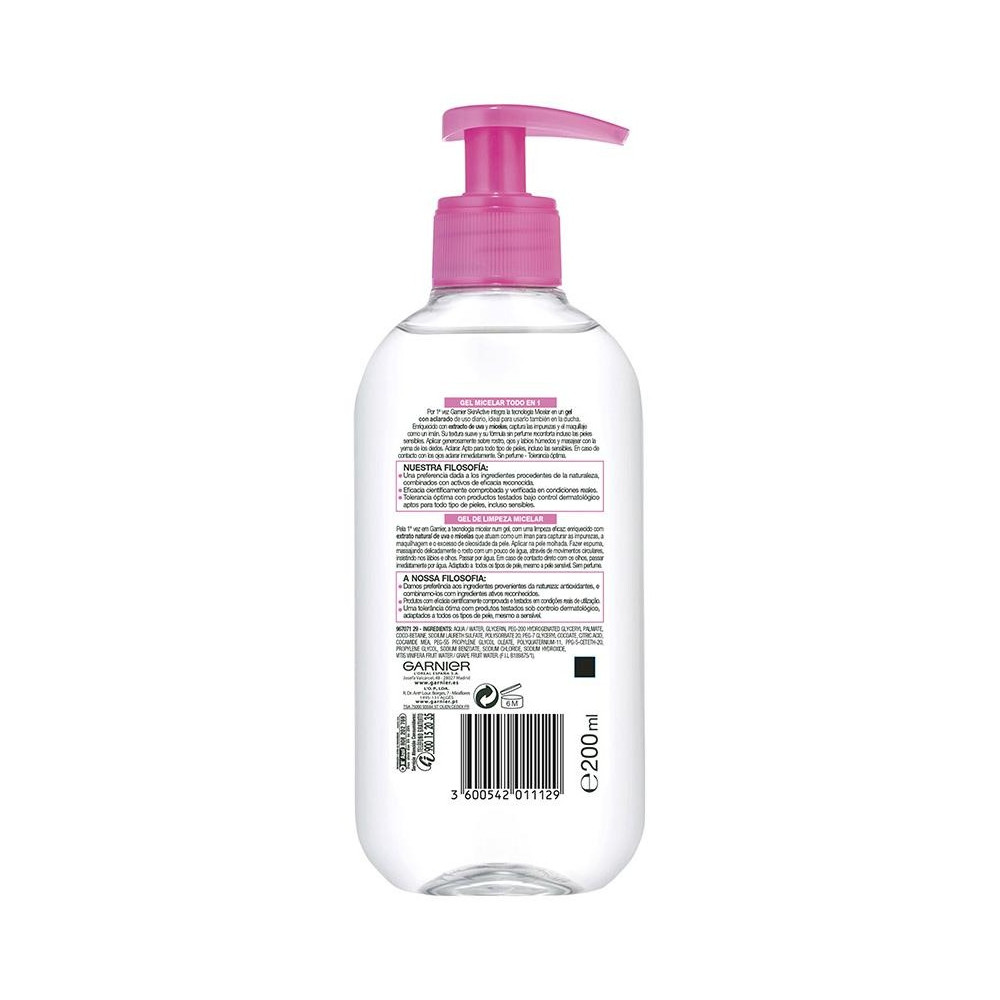 Skinactive Gel Micelar Todo En 1 200 Ml