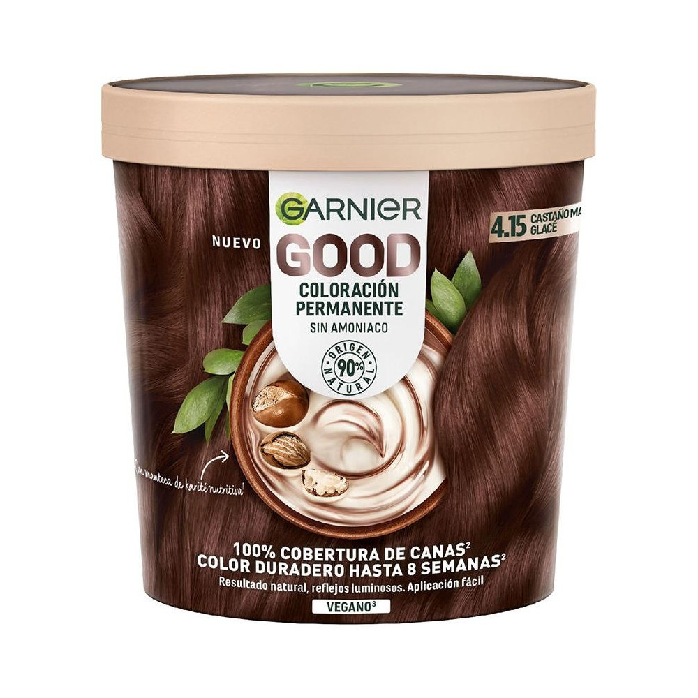 Garnier Good Coloración Permanente Nro 4.15 Castaño Glacé 217Ml