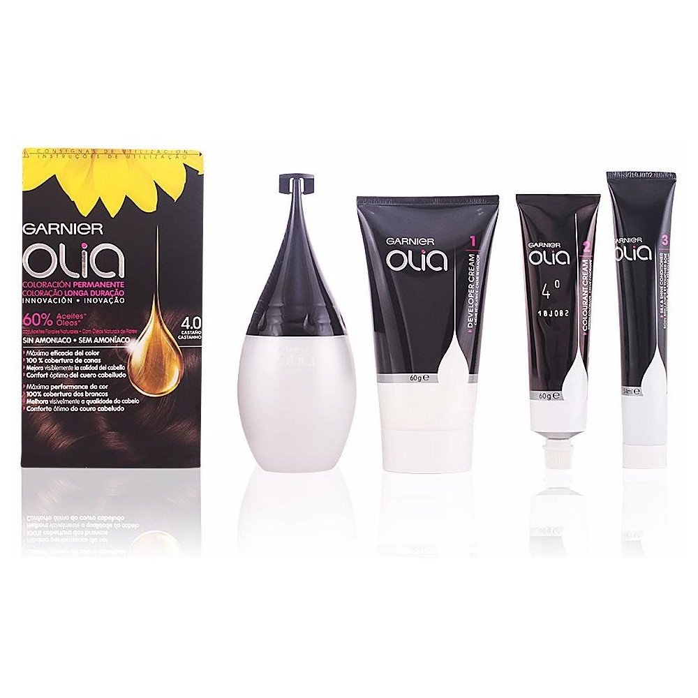 Garnier Olia Coloración Permanente N°4.0 Castaño 4Uds