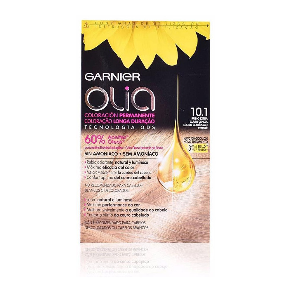 Garnier Olia Coloración Permanente N°1.01 Rubio Extra Claro Ceniza 4Uds