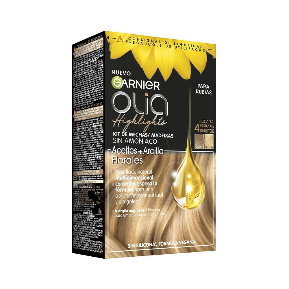 Garnier Kit Olia Highlights Sin Amoniaco Rubio 3Uds