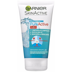 Garnier Pure Active 3 En 1 Gel Limpiador Piel Grasa 150Ml