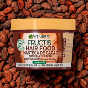 Garnier Fructis Hair Food Manteca De Cacao Mascarilla Rizos Nutridos 390Ml