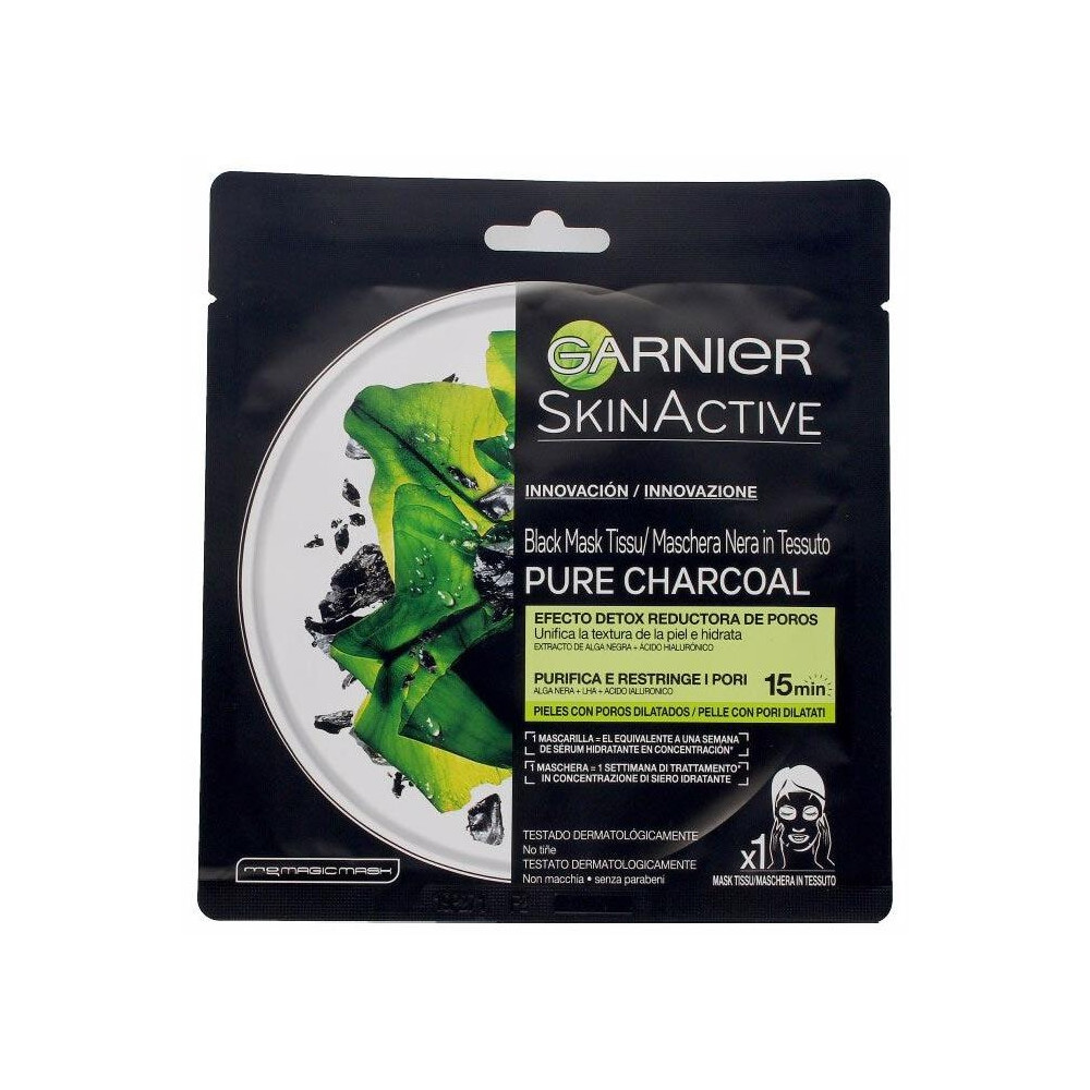 Garnier Pure Charcoal Mascarilla Facial Negra 1Ud