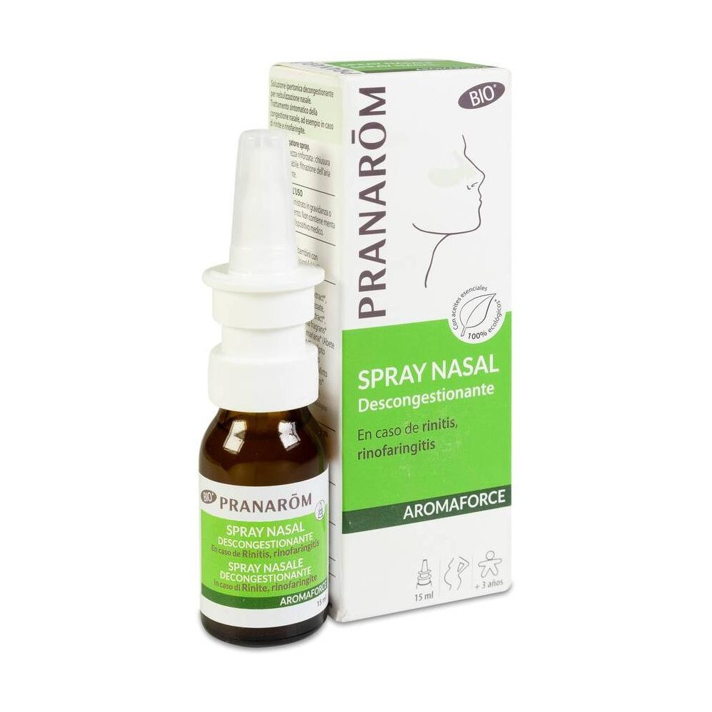 Pranarom Aromaforce Spray Nasal Bio Descongestionante, 15 Ml