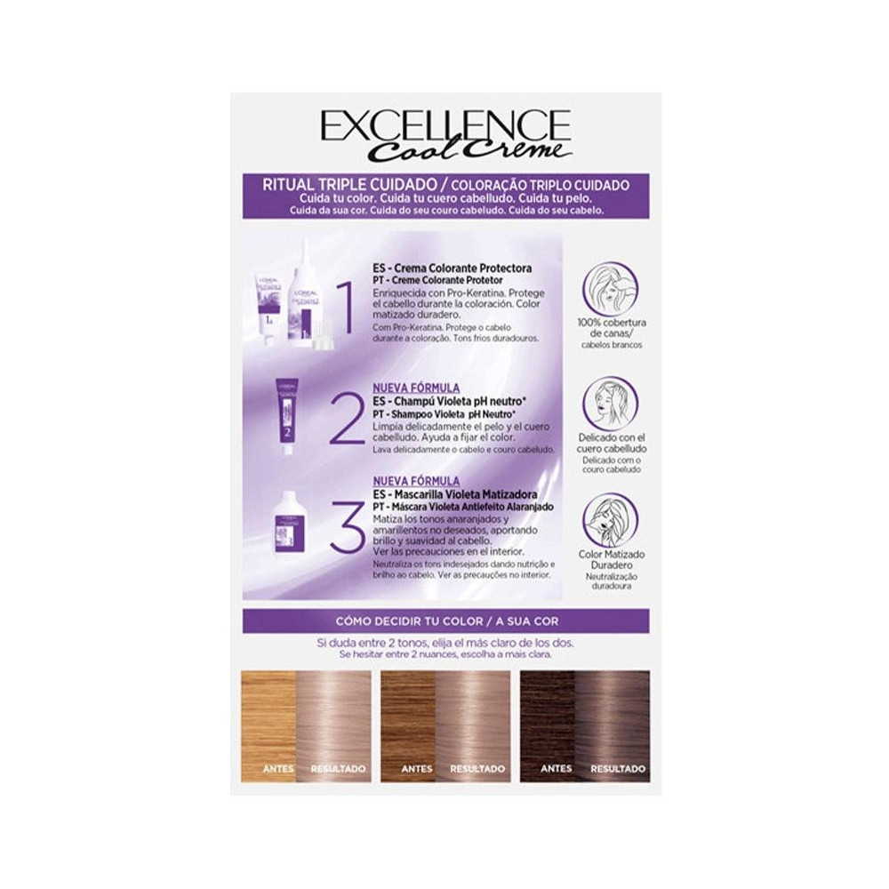 L'Oréal Excellence Creme Tinte 811 Rubio Claro Ceniza 192Ml