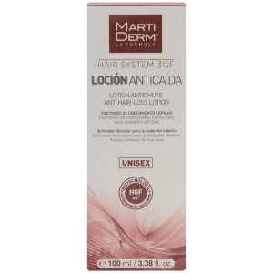Martiderm Hair System 3Gf Loción Anticaída Unisex, 100 Ml