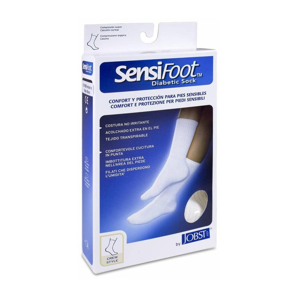 Sensifoot Calcetines Pie Diabético Compresión Normal Talla M, 2 Uds