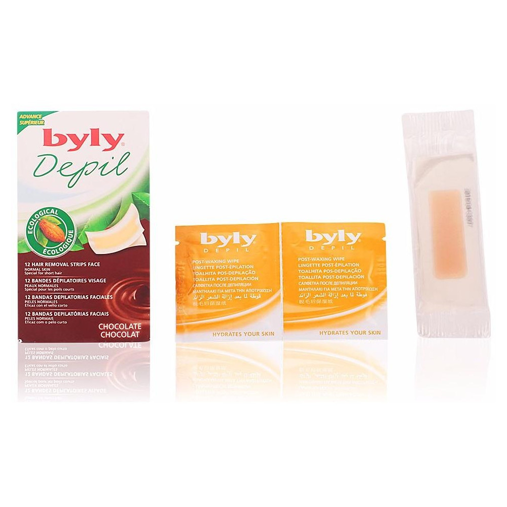 Byly Depil Bandas Faciales Chocolate 12Uds