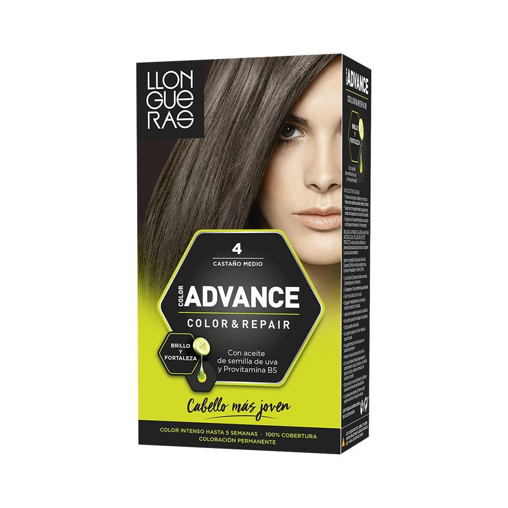 Llongueras Color Advance Tinte De Cabello N4 Castaño Medio1Ud