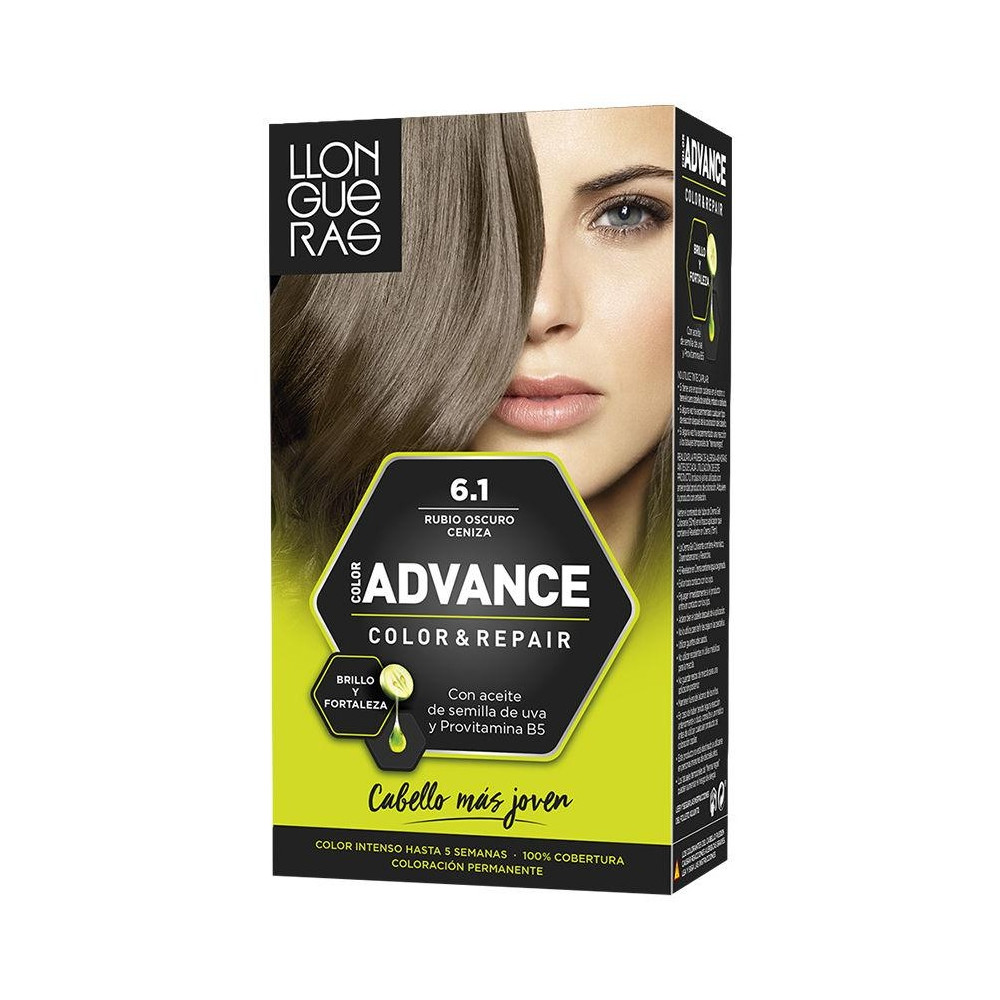 Llongueras Set Color Advance 61-Rubio Oscuro Ceniza