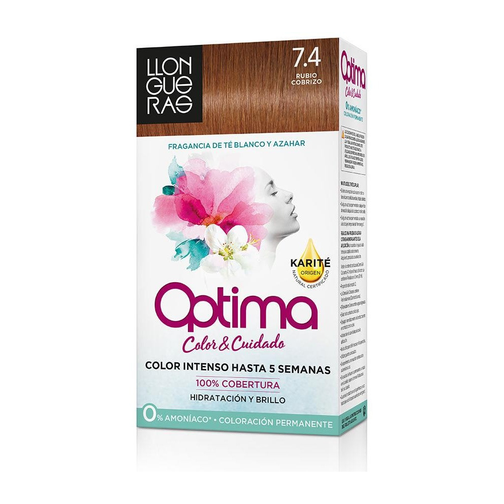 Llongueras Optima Tinte De Cabello N7.4 Cobre 1Ud
