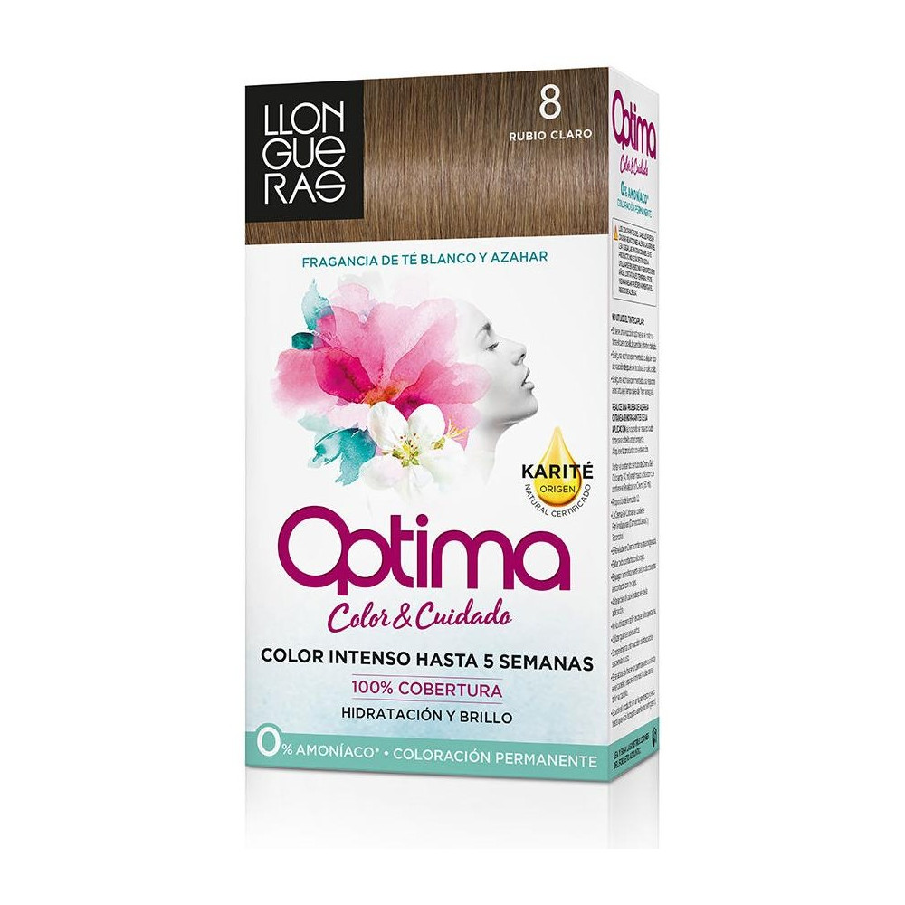 Llongueras Optima Tinte De Cabello N8 Rubio Claro 1Ud