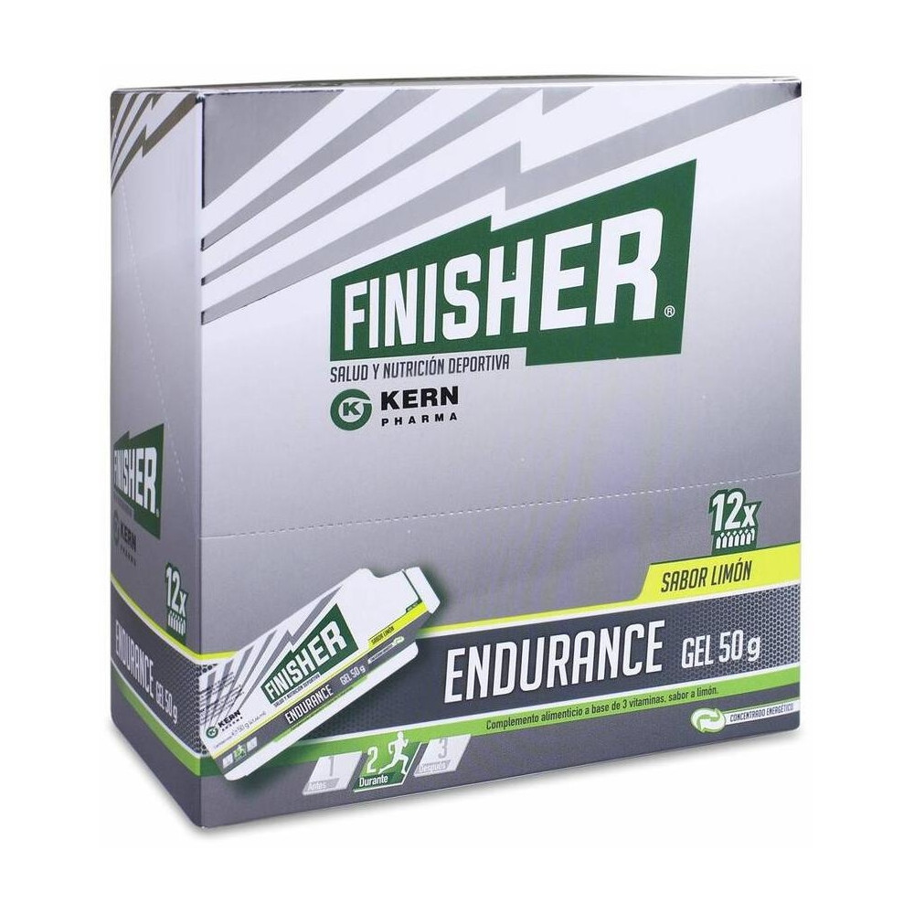 Finisher Endurance Gel Sabor Limón, 12 Uds