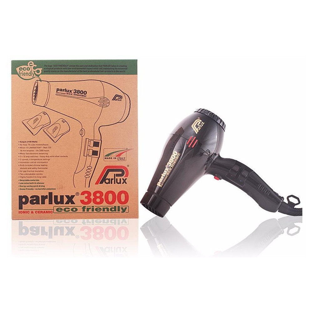 Parlux Ionic Y Ceramic 3800 Secador Cabello Negro 1Ud