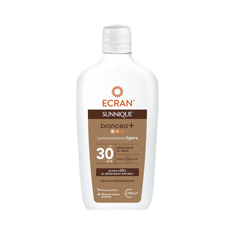 Ecran Sunnique Broncea+ Leche Protectora Spf30 370 Ml
