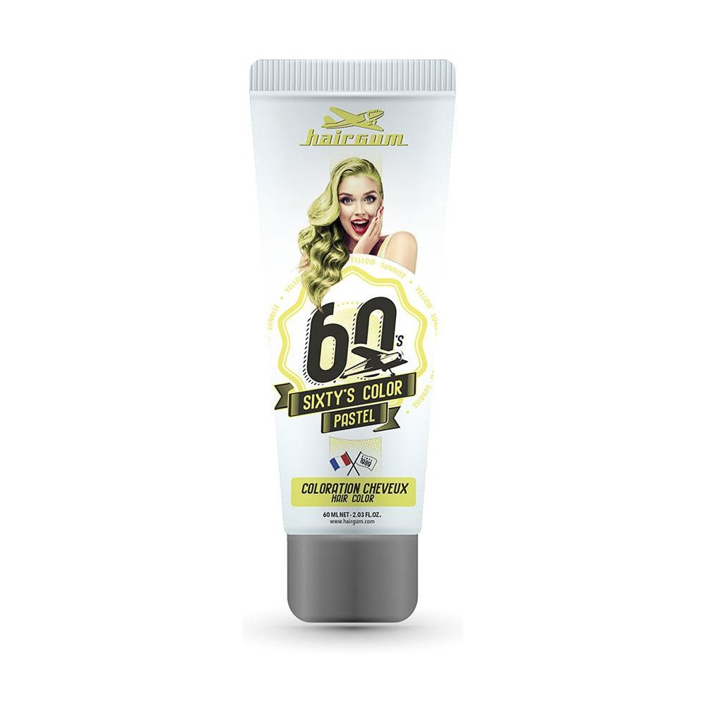 Hairgum Sixty'S Color Hair Color Yellow Sunrise 60Ml