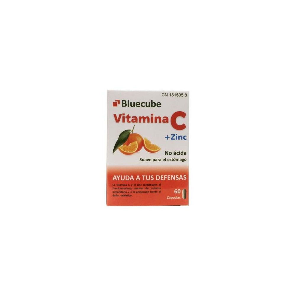 Bluecube Vitamina C + Zinc, 60 Cápsulas
