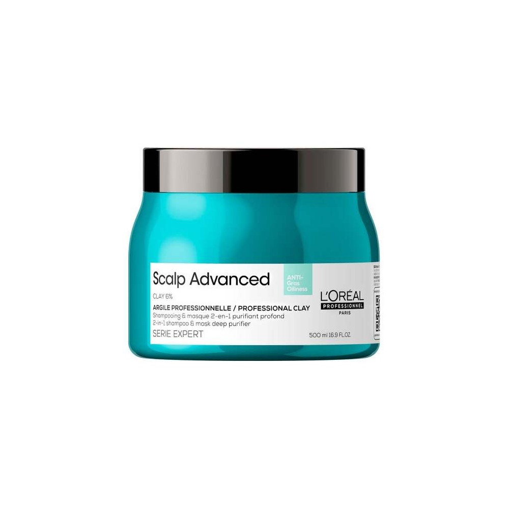 L'Oréal Scalp Advanced Anti-Oiliness 2-In1 Shampoo Y Mask Deep Purifier 500Ml