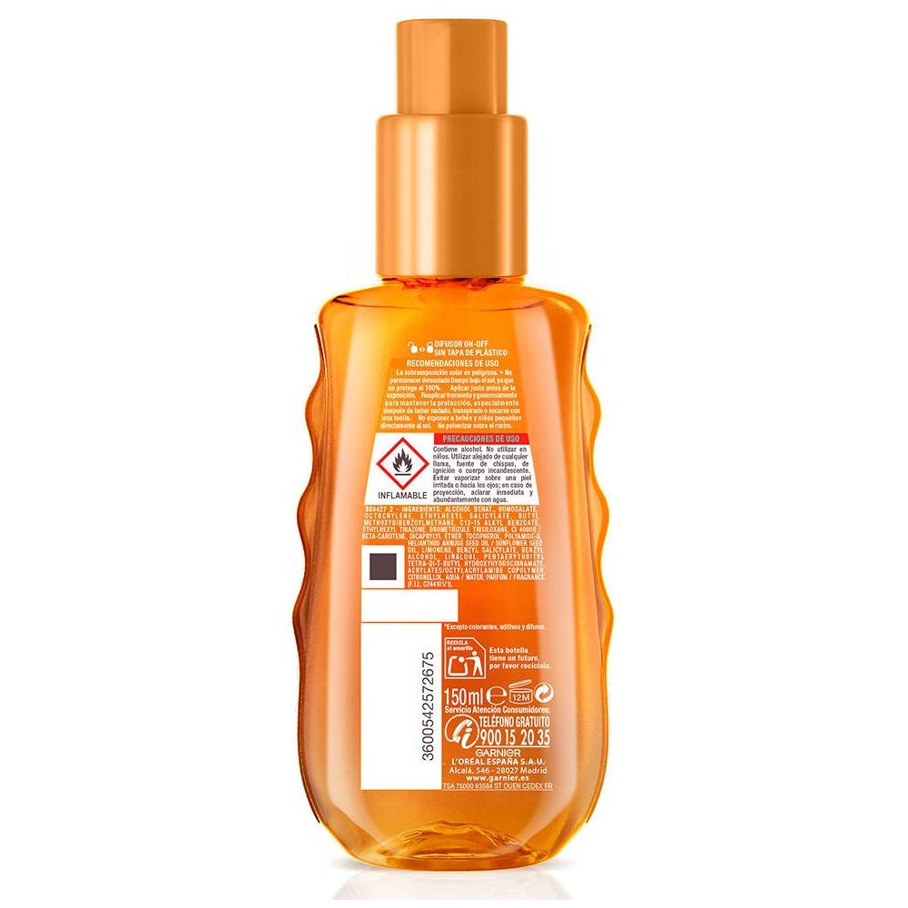 Garnier Delial Ideal Bronze Spray Invisible Protect Spf30 150Ml
