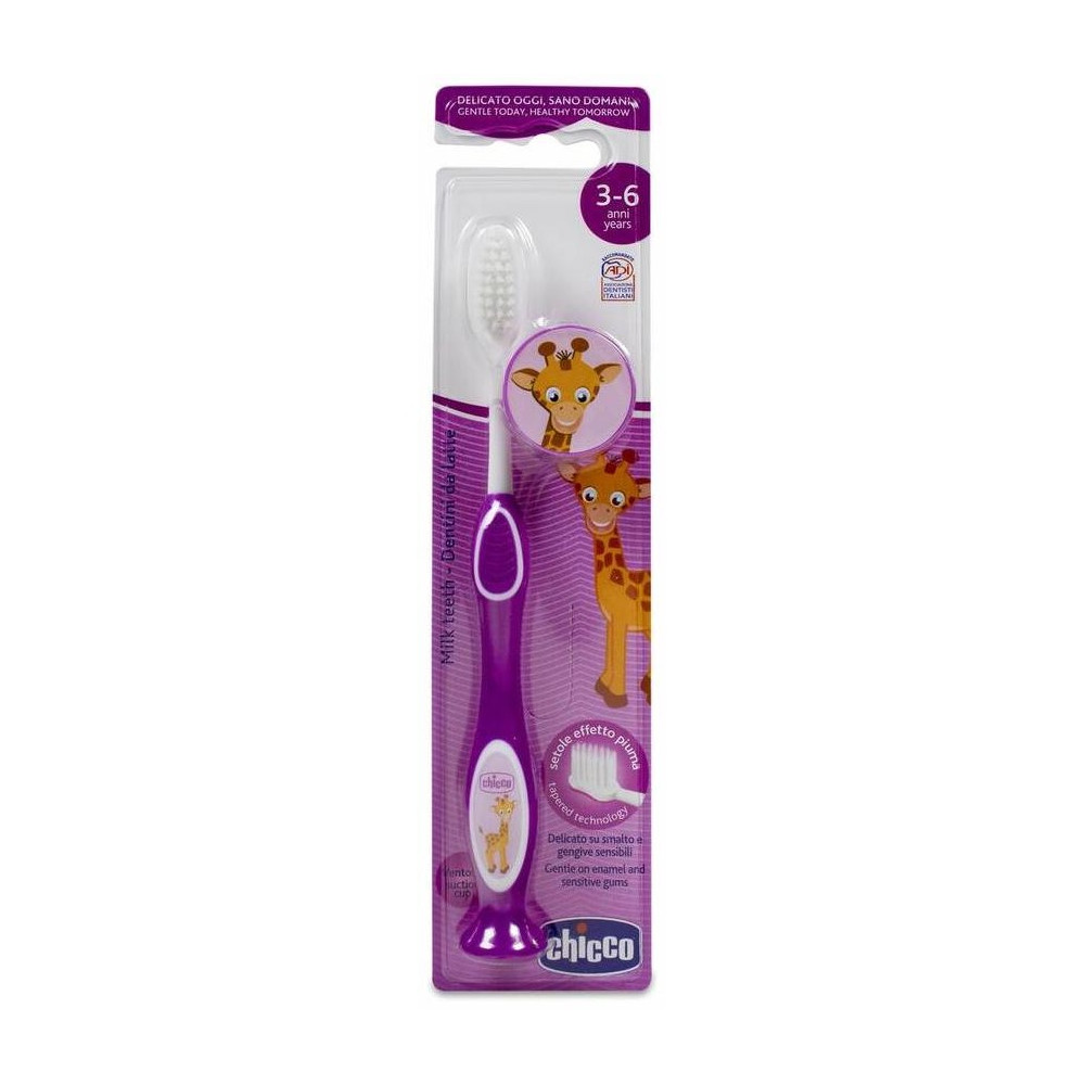 Chicco Cepillo De Dientes Rosa +3 Años, 1 Ud