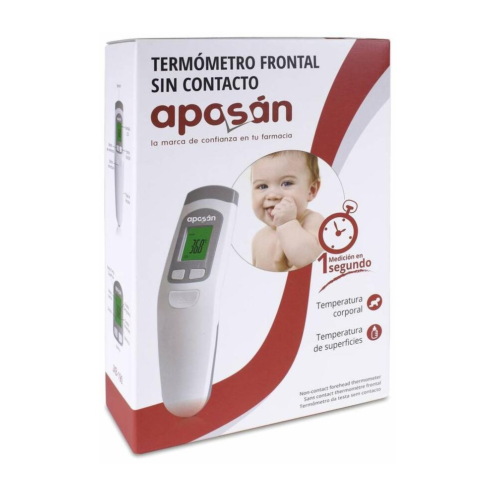 Aposán Termómetro Frontal Sin Contacto, 1 Ud