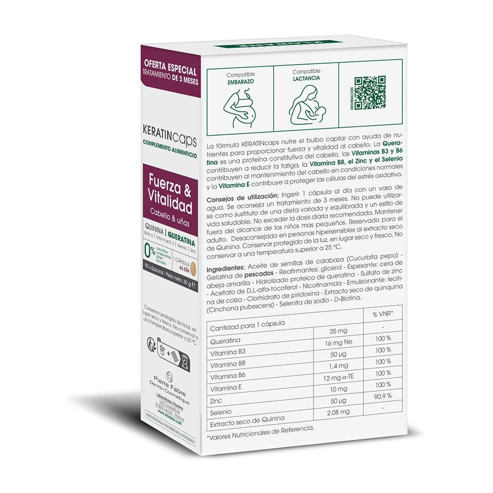 Keratincaps Cápsulas Para Fortalecer Y Revitalizar El Cabello Pack 3 X 30 U