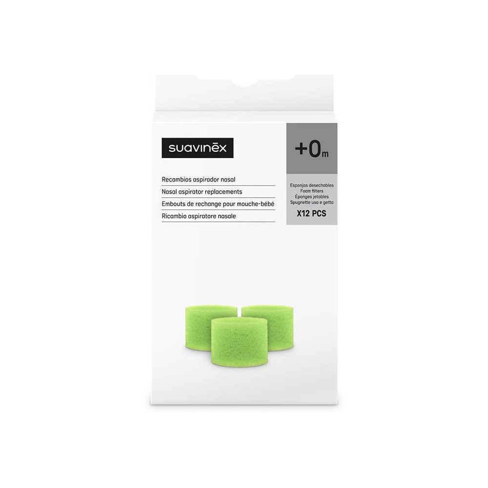 Recambio Aspirador Nasal Esponjas Desechables 12 U