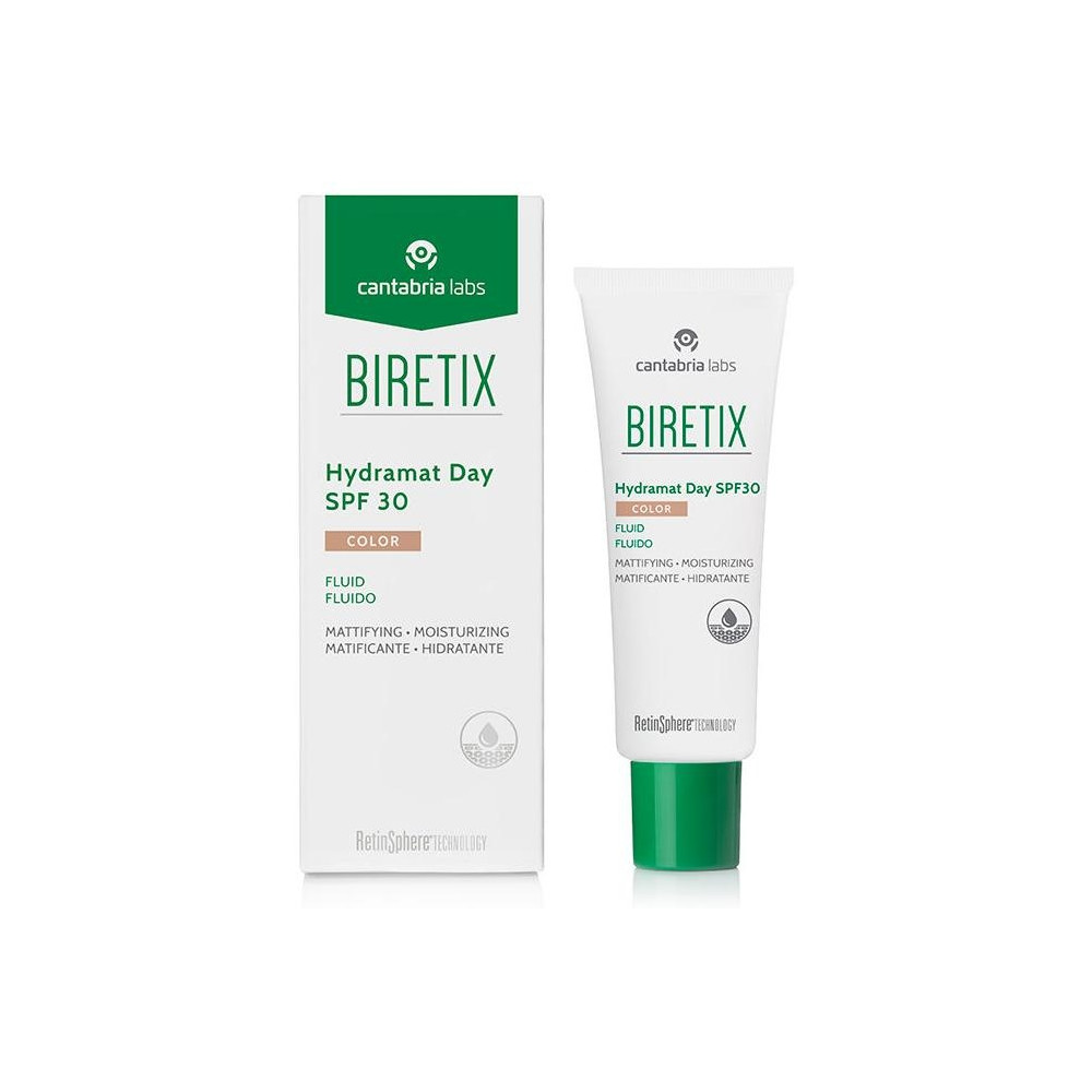 Biretix Hydramat Day Fluido Con Color Spf30 50 Ml