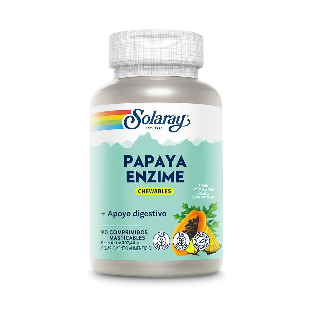 Papaya Enzymecomprimidos Masticables, Vitaminas Y Suplementos Solaray - Perfumes Club