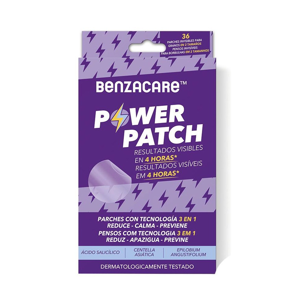 Benzacare Power Patch Parche Invisible Ultraligero Y Ultrafino 36 U